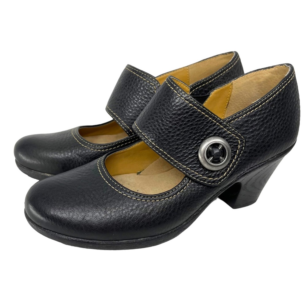 Softspots Black Genuine Leather Shoes